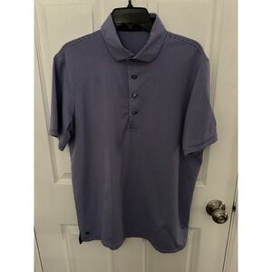 Northwestern Wildcats Shirt Mens Medium Polo Greyson Purple Striped Golf M
